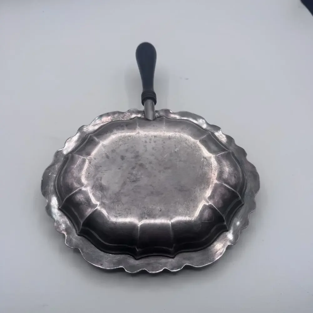 Vintage Silver Plated Silent Butler Crumb Catcher with Black Handle Mid Century